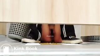 Guy fingering Drunk girl fell asleep while pooping, ScatKings.com Scat Porn 1 ScatKings.com Scat Porn