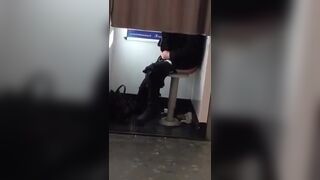 Nasty woman poops in photo booth, ScatKings.com Scat Porn 2 ScatKings.com Scat Porn